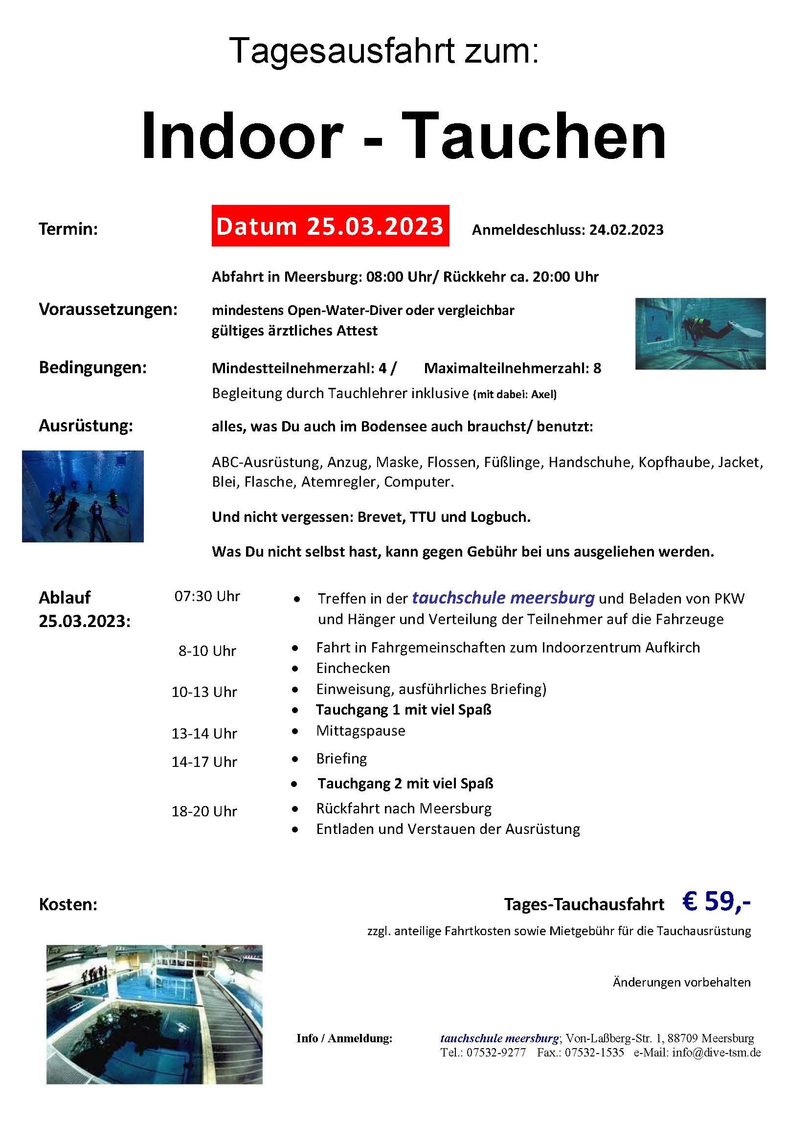 Ausschreibung Indoor 2023